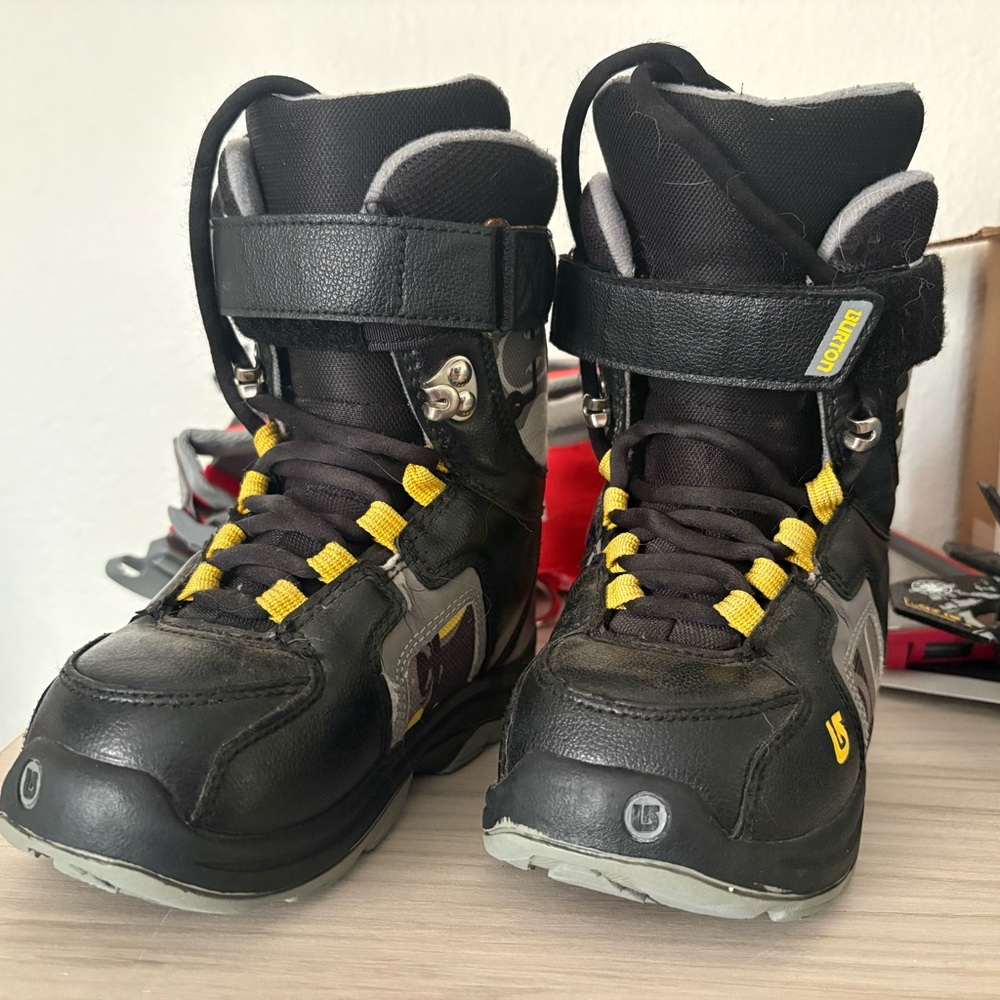 Burton Black and Yellow Snowboard Boots